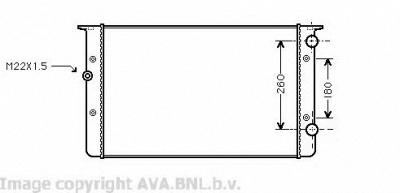 AVA QUALITY COOLING vwa2104 -  Радиатор, охлаждение двигателя